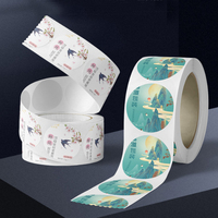 Autocollant de remerciement personnalisable imperméable anti-contrefaçon pour scrapbooking, étiquette adhésive découpée sur mesure en papier avec logo et motif de dessin animé