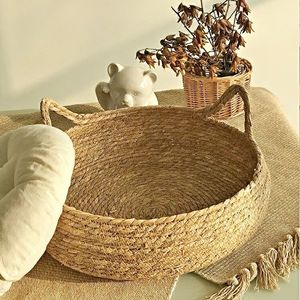 Nouveau Style Animal Lounge, portable petite maison de <span class=keywords><strong>panier</strong></span> de paille tissée moderne bon marché pour animaux de compagnie pour chats et chiots - Product Image 4