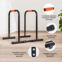 ZJFIT Stand Station Dip Bar Réglable Hauteur Dip Bar127Kg/500lb Capacité de poids Barre parallèle pour la salle de sport à domicile