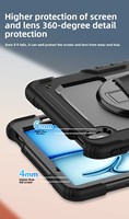 Étui pour tablette en silicone robuste et robuste étui de protection antichoc couverture arrière avec béquille pour Ipad 11 2025