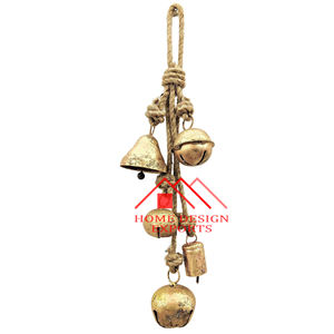 Campana de Navidad colgante de Hierro y Latón antiguo 2025 Acabado elegante para decoraciones navideñas - Product Image 6