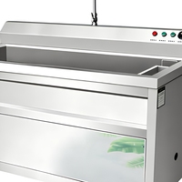 Lavadora Comercial de Frutas y Verduras, Lavadora de Alimentos Ultrasónica con Ozono, Máquina Limpiadora de Vegetales para Cocina de Restaurante