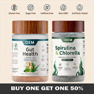 Cápsulas Naturales de Espirulina para la Salud Intestinal en Adultos, OEM/ODM, Set de Cápsulas para la Salud <span class=keywords><strong>Gastrointestinal</strong></span> - Product Image 1