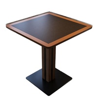 Ensemble table et chaises de style rétro américain pour café, usage commercial, maison de thé, restaurant occidental, table rectangulaire à plateau massif