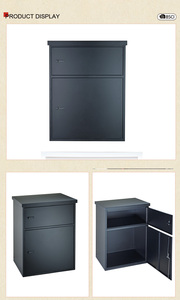 <span class=keywords><strong>Cassetta</strong></span> <span class=keywords><strong>Postale</strong></span> Moderna da Esterno in Metallo Zincato, Contenitore per Pacchi per Appartamenti, Decorazione da Esterno - Product Image 4