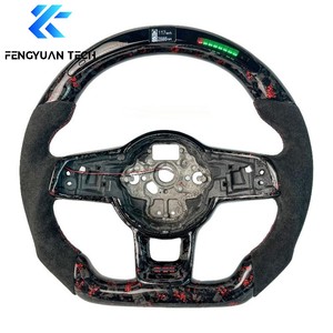 Volante de Fibra de Carbono Forjado Personalizado para Volkswagen VW Led Mk7 GTI Golf R VW 17 St Jetta con Palancas de Cambio <span class=keywords><strong>Gli</strong></span> Mpi R400 2016 - Product Image 5