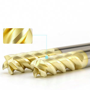 Fresa in Carburo a 4 Taglienti Rivestita in Oro HRC68 1-20mm Utensile CNC per Acciaio Inox 304/316 Lega di Titanio - Product Image 5