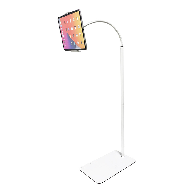 Gooseneck Tablet Floor Stand with 360 Degree Rotation Clip