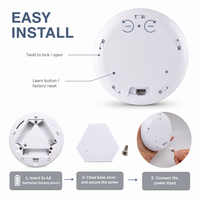 Z-Wave Plus S2 Smart Siren 120 dB Alarm Strobo LED Merah Pengulang Sinyal Bertenaga AC Sensor Keamanan Terpasang di Dinding
