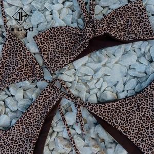 Traje de Baño con Estampado de Leopardo Vintage de Diseño de Fabricante, Bikini de Nailon Reciclado Personalizado - Product Image 2