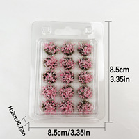 Lot de 15 grandes touffes d'herbe en forme de fleurs, échelle HO/N, 12 mm, pour mini-landscape, table de sable, matériaux de décoration architecturale DIY