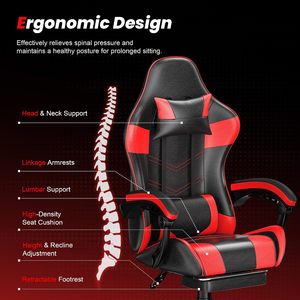 Chaise de jeu pour ordinateur, chaise de bureau à domicile, chaise de jeu pour cybercafé, chaise de jeu réglable en hauteur - Product Image 6