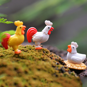 Miniatures de poulets, coqs et poules simulés pour décorations paysagères, miniatures de poulets, breloques, ornements de bureau, accessoires de bricolage - Product Image 3