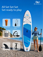 Planche de paddle gonflable, allongée et élargie, planche de surf brossée, certification CE, possibilité d'ajouter un LOGO, polyvalente