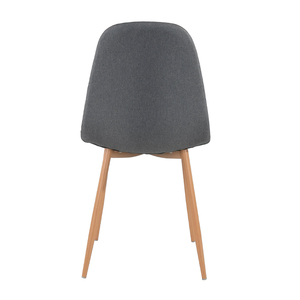 Free Sample Modern Upholstery Seat Grey <strong>Patchwork</strong> Design Velour Back Upholstered White Fabric <strong>Dining</strong> <strong>Chair</strong> With Arms Fabric - Product Image 5
