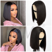 Perruque Lace Front Wig 100% naturelle lisse et soyeuse, cheveux vierges, 13x6 HD, pre-plucked, couleur naturelle, pour femmes, Grade 10A