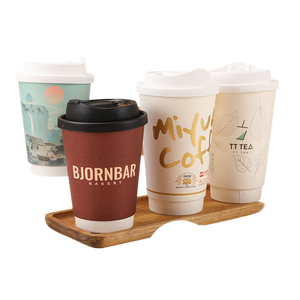 Wholesale 8Oz 12Oz 16Oz 10Oz <b>Disposable</b> Paper <b>Cups</b> Customized Hot Coffee Double Wall Paper <b>Cups</b> With Lids for Hot Drinks - Product Image 5