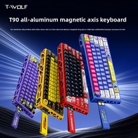 T-WOLF T90 Aluminum Alloy Magnetic Switch Keyboard OEM Compact 61 Keys 8KHz 0.125ms Low Latency Themed Design Hot Sale
