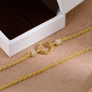 Collar <span class=keywords><strong>de</strong></span> Cadena Trenzada <span class=keywords><strong>de</strong></span> Plata S925 al por Mayor con Cierre <span class=keywords><strong>de</strong></span> Diamantes - Venta Directa <span class=keywords><strong>de</strong></span> Fábrica, Cantidad Mínima <span class=keywords><strong>de</strong></span> Pedido Baja, Precios Competitivos - Product Image 4