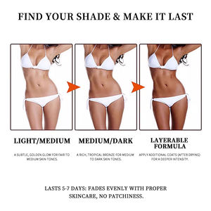 Mousse corporelle autobronzante instantanée à la vitamine Vera, label privé, teinte brun foncé, logo personnalisable, lotion à la noix de coco moyenne - Product Image 4