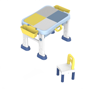 Tavolo da disegno multifunzionale regolabile per scrivania da tavolo tavolo da apprendimento Set di mattoni per bambini giocattolo educativo - Product Image 1