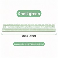 Support de Mahjong en Acrylique Vert Perle de Luxe, Épais, Forme en U / Version à Base Plate, Magnétique, 20 Pouces, Ensemble de 4 Supports de Mahjong