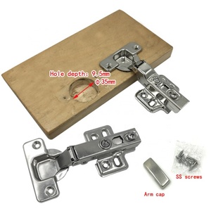 35mm Steel Cup Hydraulic Hinge for <b>Thin</b> Door Soft Closing Damper <b>Cabinet</b> Hinge for Home Office Bedroom School Hospital - Product Image 3