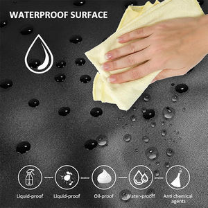 Tablier imperméable en PU pour hommes femmes en cuir artificiel doux cuisine boucher Restaurant ongles cheveux beauté tablier de travail - Product Image 6