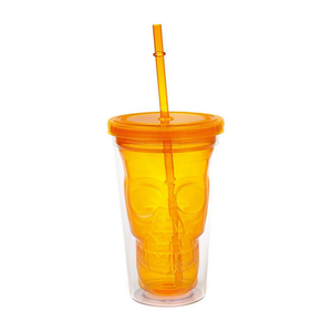 <span class=keywords><strong>Verre</strong></span> <span class=keywords><strong>à</strong></span> <span class=keywords><strong>bière</strong></span> <span class=keywords><strong>à</strong></span> <span class=keywords><strong>double</strong></span> <span class=keywords><strong>paroi</strong></span> avec couvercle et paille, 16oz, LED, squelette, en plastique, avec matériaux PS - Product Image 6
