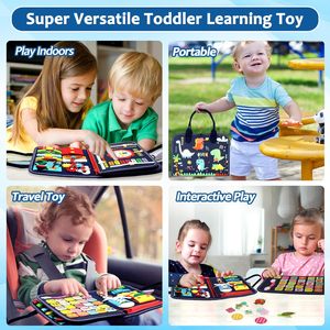 Juguetes Educativos Tempranos de Animales Salvajes de Fieltro, Tablero de Actividades para Niños Pequeños, Desarrollo de la Inteligencia, Juguete Sensorial Seguro - Product Image 5