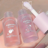 Huile à lèvres hydratante Gegebear Vegan Bear Jelly, longue tenue, waterproof, étiquetage personnalisé, traitement des rides et des peaux mortes des lèvres, teinture pour les lèvres