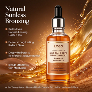 Gotas Autobronceadoras Personalizadas OEM 30ml, Aceite Bronceador sin Sol, Larga Duración, Iluminador, Cuidado Corporal, Suero Nutritivo de Fábrica - Product Image 2