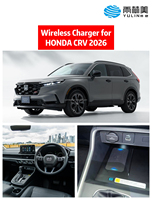 Support de console centrale de qualité supérieure avec lumière LED et chargeur sans fil FOD pour HONDA CRV 2026, compatible iPhone et Android