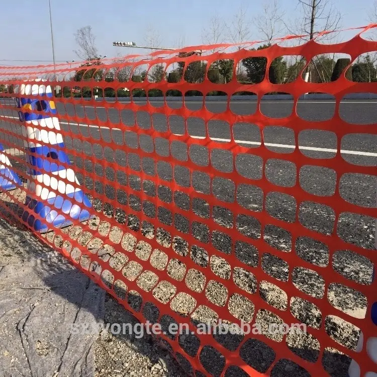 سياج أسترالي مؤقت 1X50 متر PE سياج بناء برتقالي اللون سياج أمان لافتات السلامة