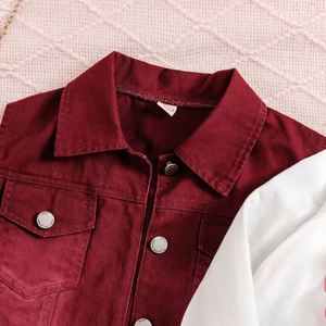 Conjunto <span class=keywords><strong>de</strong></span> Tres Piezas <span class=keywords><strong>de</strong></span> Pantalones, Otoño e Invierno, Nuevo <span class=keywords><strong>Chaleco</strong></span> Rojo Retro, Pantalones Anchos <span class=keywords><strong>de</strong></span> Pierna Ancha con Flores Tridimensionales y Mangas Largas - Product Image 4