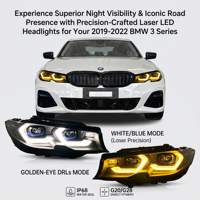 Kit de remplacement de phares en forme de cuillère, LED bicolores DRL et lentille optique, pour BMW Série 3 G20 2019-2022