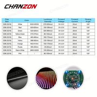 1206 3216 SMD LED Kit de diodo emisor de luz Lámpara SMT Chip de cuentas Blanco cálido Rojo Verde Azul Amarillo Naranja UV Rosa 3V 20mA