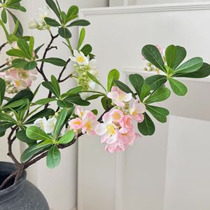 Feuilles artificielles de Pittosporum Yasunobu, fleurs en vase, fleurs en soie blanches et roses, 100 cm-200 cm, décoration d'intérieur - Product Image 4