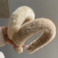 Bandeau rembourré en fausse fourrure de vison personnalisable |   Directement de l'usine |   Serre-têtes en fourrure moelleuse pour l'hiver