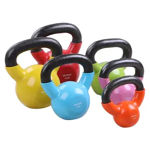 China Wholesale Gym Fitness Colorful Vinyl Kettlebell