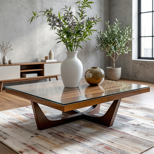 Mesa de Centro de Madera de Teca Hecha a Mano, Estilo Minimalista de Mediados de Siglo, Muebles para Sala de Estar de Indonesia - Product Image 3