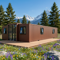 Maison préfabriquée moderne de 20 pieds, villa modulaire de luxe, maison conteneur extensible, entrepôt, unité de logement portable pour les vacances avec 1, 2, 3 ou 4 chambres