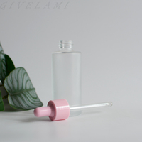 Flacon compte-gouttes en gros 20ml-120ml avec bouchon rose, contenant d'huile essentielle, emballage cosmétique pour soins féminins, soins de la peau automne-hiver