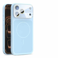 Coque de téléphone en silicone souple avec protection d'objectif en verre Corning, étui magnétique pour téléphones mobiles pour iPhone 17 Pro Max