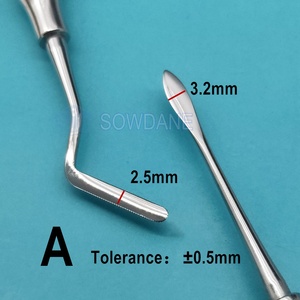 Juego de Periótomos Dentales, Separador de Encías con Dientes de Sierra para Contorneado y Colocación, Herramientas Quirúrgicas Periodontales para Elevación de Perióstico - Product Image 3