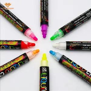 Toptan Premium Neon Kuru Silme Özel Sıvı Tebeşir işaretleyici kalem ile Özel Etiket