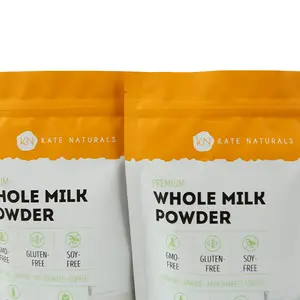 Sacs de poudre de milk-shake en poudre de protéine de lactosérum avec fermeture à glissière personnalisée et imprimée
