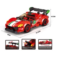 Vente en gros SAMLOK, modèle de voiture de course en blocs de construction en plastique ABS à l'échelle 1:32, ensemble de jouets, 246-330 pièces, 5-7 ans, unisexe, simple