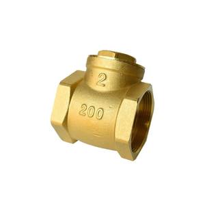 Brass One-Way Swing <b>Check</b> <b>Valve</b> with Thickened Thread Anti-Backflow Structure Horizontal National Standard Design - Product Image 1