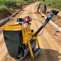 Compacteur vibrant à tambour unique de 0,3T à 0,8T, autoporté, pour travaux routiers municipaux et d'aménagement paysager
